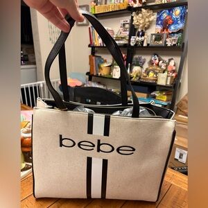 Bebe Paisley Large Canvas Tote